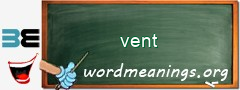 WordMeaning blackboard for vent